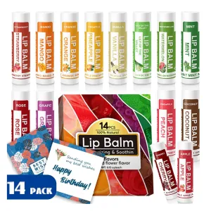 14-Piece Yopela Moisturizing Lip Balms (Various Flavors)