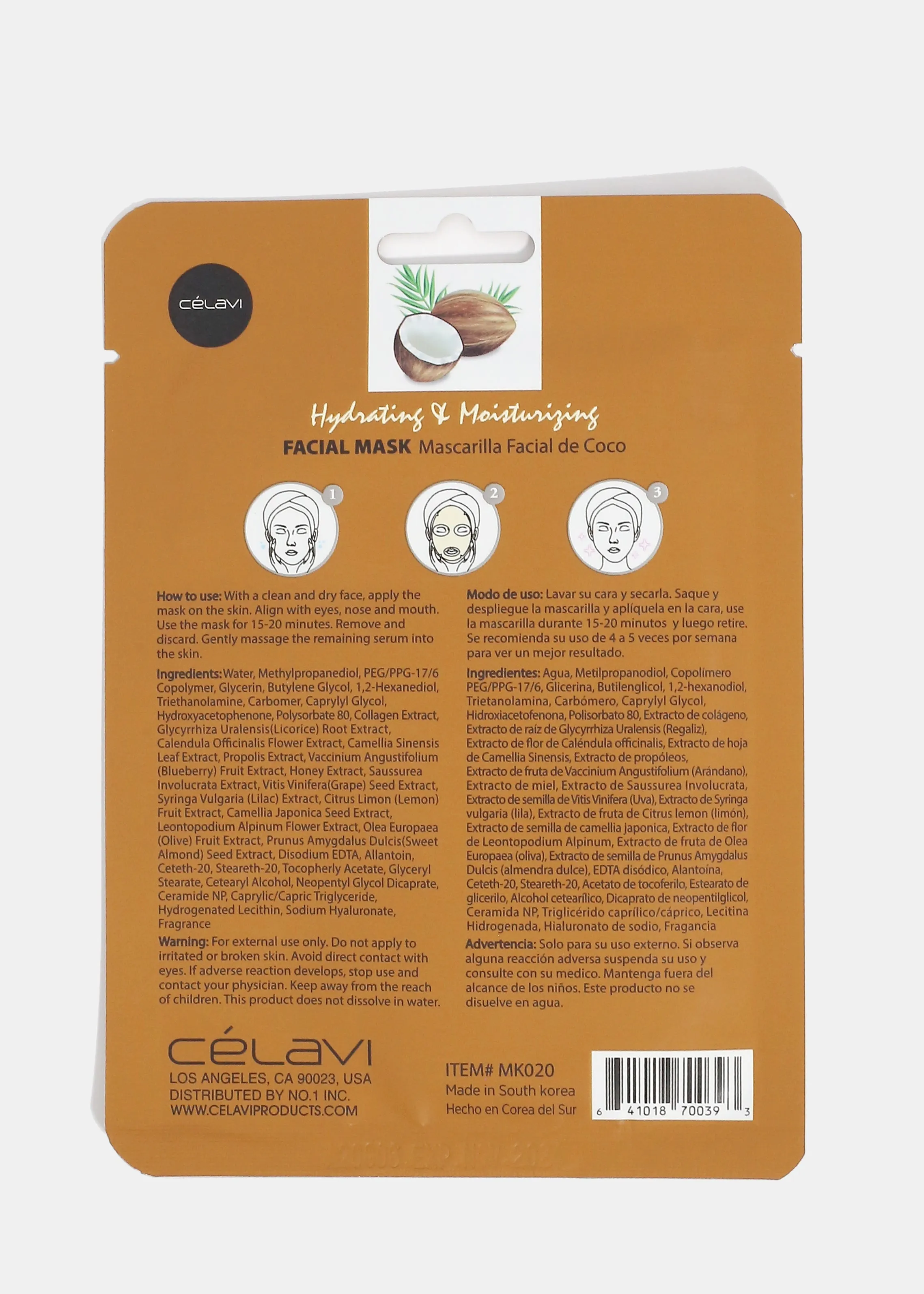 Celavi Coconut Sheet Mask