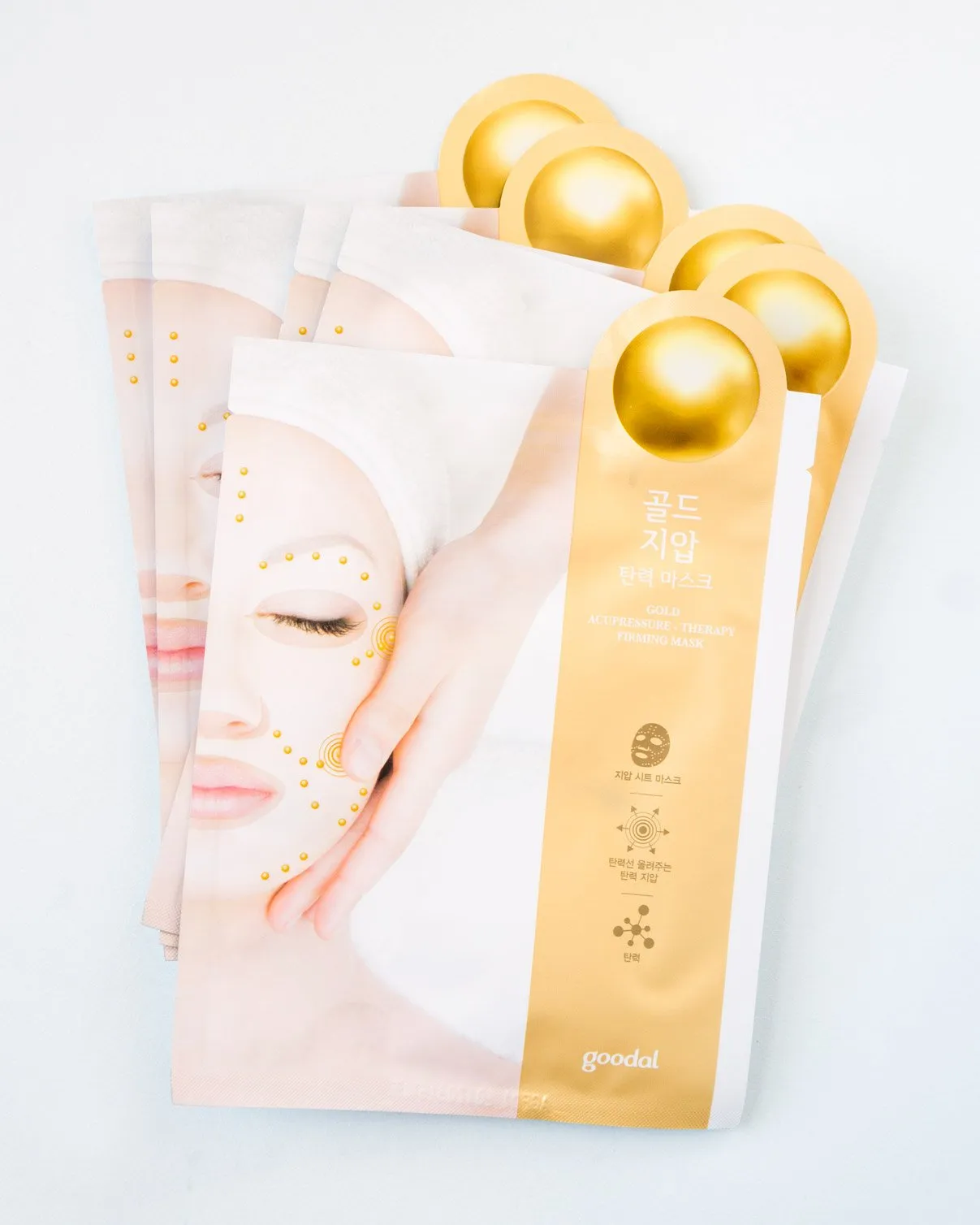 Gold Acupressure-Therapy Lifting Mask (5 Pack)