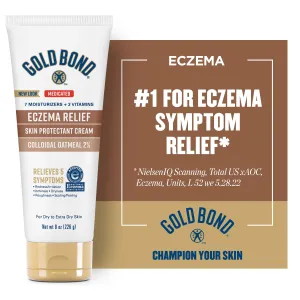 Gold Bond Medicated Eczema Relief Hand and Body Lotion & Cream for Extremely Dry Skin 8oz