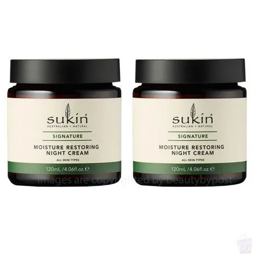 Sukin Moisture Restoring Night Cream, Signature, 120 ml