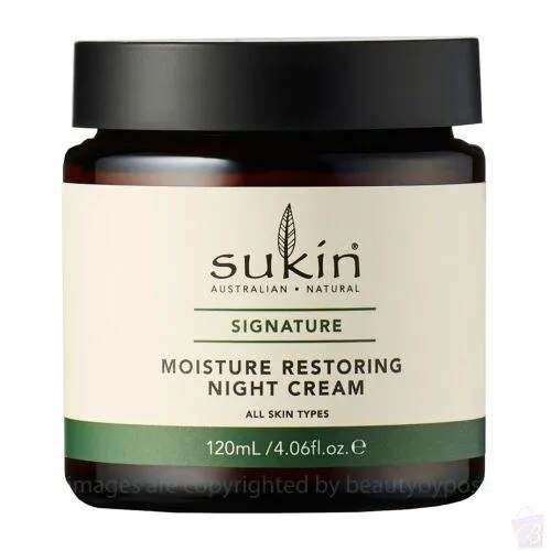 Sukin Moisture Restoring Night Cream, Signature, 120 ml